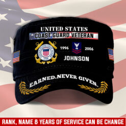 US Coast Guard, E 8 Gold - Military Cap
