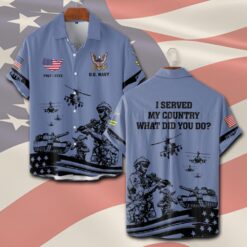 US Navy, Always Remember, Never Forget - Short Sleeve Button Shirt