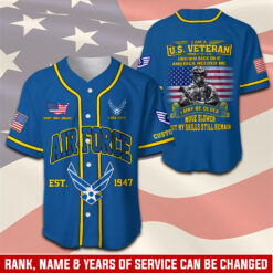 US Air Force , O 6 Air Force Colonel - Baseball Jersey