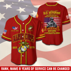 US Marine Corps, Semper Fidelis - Baseball Jersey