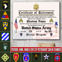 Army Division, Be All You Can Be - Canvas (With Frame) 20x16in