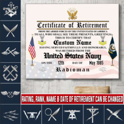 Navy Rating, Thank a Veteran - Canvas (With Frame) 20x16in