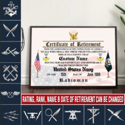 Navy Rating, E 5 Red - Poster 10x8in