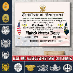 Navy Badge, Always Courageous - Canvas (With Frame) 20x16in