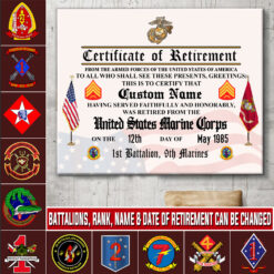 Marine Battalion, E 9 Marines Sergeant Major - Canvas (With Frame) 20x16in