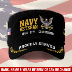 US Navy, Proud Veteran - Military Cap