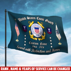 US Coast Guard, E 6 Gold - Flying Flag 3×5 Feet(90×150 Cm)