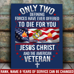 US Marine Corps, Life And Pride - Canvas (With Frame) 20x16in