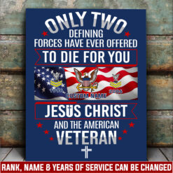 US Navy, Honor The Fallen - Canvas (With Frame) 20x16in