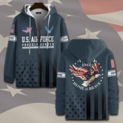 US Air Force , Freedom Over Fear - Zip Hoodie