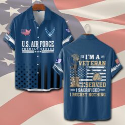 US Air Force , Remember - Honor - Respect - Short Sleeve Button Shirt