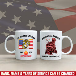 US Marine Corps, The Devil Dogs - White Mug 15oz