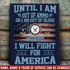 US Navy, Duty, Honor, Country - Canvas (With Frame) 20x16in