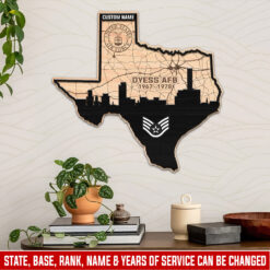 US Air Force, Aim High … Fly-Fight-Win - 2 Layers Wooden Sign 8x8in