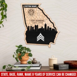 US Army, O 2 Army First Lieutenant - 2 Layers Wooden Sign 8x8in