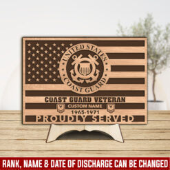 US Coast Guard, Once A Coastie, Always A Coastie - 2 Layers Wooden Plaque 18x18in
