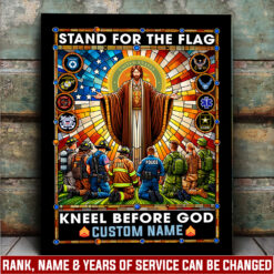 US Marine Corps, E 8 Marines First Sergeant - Canvas (With Frame) 20x16in