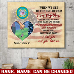 US Coast Guard, E 7 Gold - Canvas (With Frame) 20x16in