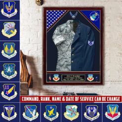 Air Force Command, E 8 Air Force First Sergeant - Poster 10x8in