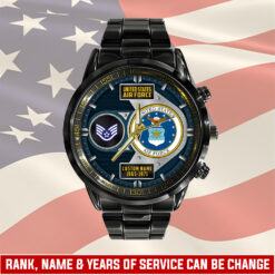 US Air Force, O 5 Air Force Lieutenant Colonel - Black Stainless Steel Watch