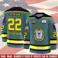 US Coast Guard, Honor, Duty, Service - Hockey Jersey