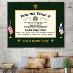 US Army - Canvas (With Frame) 10x8in -THPCCustom25021601
