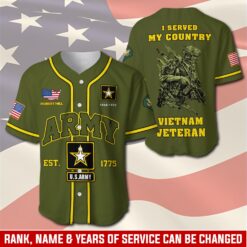 US Army - Baseball Jersey - THTCustom25021702