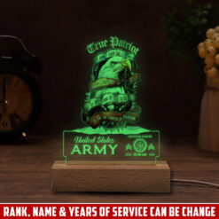 US Army, Lest We Forget - Personalized Led Lamp