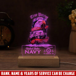 US Navy, Freedom Over Fear - Personalized Led Lamp