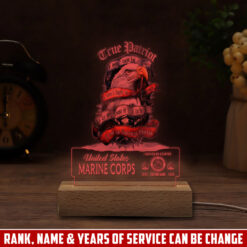 US Marine Corps, Semper Fidelis - Personalized Led Lamp
