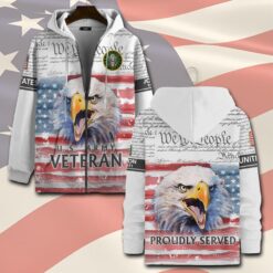 US Army, Honor, Duty, Service - Zip Hoodie