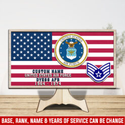 US Air Force, E 9 Air Force Chief Master Sergeant - 2 Layers Wooden Plaque 18x18in