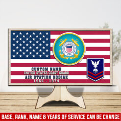 US Coast Guard, Duty, Honor, Country - 2 Layers Wooden Plaque 18x18in