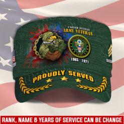 US Army, Proud Veteran - Military Cap