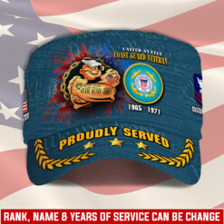 US Coast Guard, E 4 Gold - Military Cap