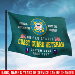 US Coast Guard, E 4 Gold - Flying Flag 3×5 Feet(90×150 Cm)