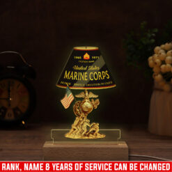 US Marine Corps, O 2 Marines First Lieutenant - Personalized Led Lamp