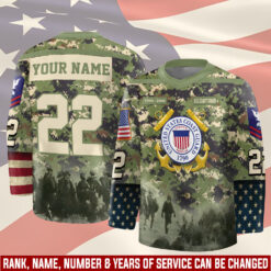 US Coast Guard, Proud To Have Served - Hockey Jersey