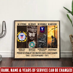 US Coast Guard, E 6 Red - Poster With Frame 10x8in (Recommended)