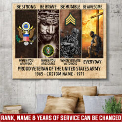 US Army, All Gave Some, Some Gave All - Canvas (With Frame) 10x8in