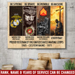 US Marine Corps, Always Remember, Never Forget - Canvas (With Frame) 10x8in