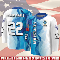 US Air Force , E 4 Air Force Sergeant - Hockey Jersey