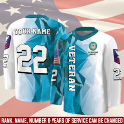 US Coast Guard, Land Of The Free, Because Of The Brave - Hockey Jersey
