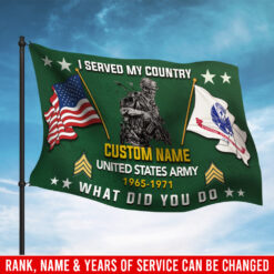 US Army, American By Birth, Veteran By Choice - Flying Flag 3×5 Feet(90×150 Cm)