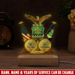 US Air Force , No One Gets Left Behind - Personalized Led Lamp