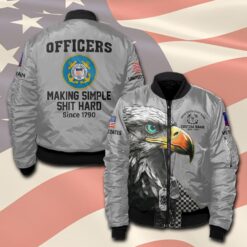 US Coast Guard, American By Birth, Veteran By Choice - Bomber Jacket