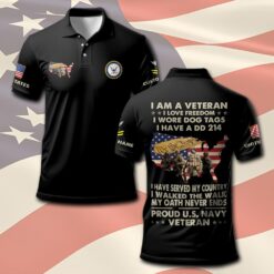 US Navy, E 6 Red - Polo Shirt