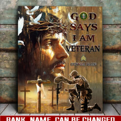 US Army, E 8 Army Master Sergeant - Canvas (With Frame) 10x8in