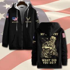 US Air Force , Always Remember, Never Forget - Zip Hoodie