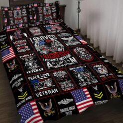 Navy Badge, E 9 Gold - Quilt Bed Set - King